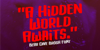 Bear Cave Font Poster 5