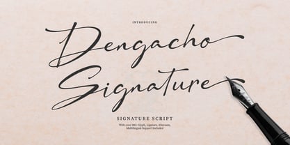 Dengacho Signature Font Poster 1