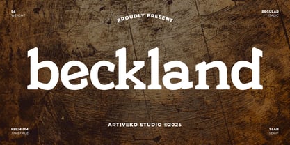 Beckland Font Poster 1