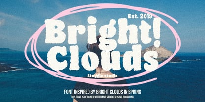 Bright Clouds Font Poster 1