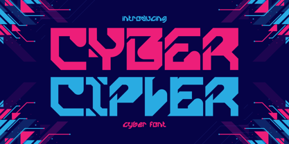 Cyber Cipher Font Poster 1