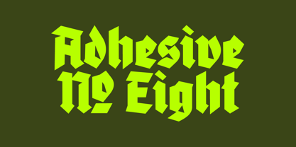 Adhesive Nr. Eight Font Poster 1