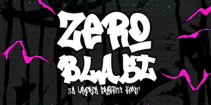 Zero Blast Font Poster 1