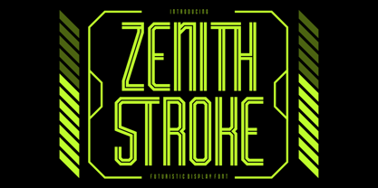 Zenith Stroke Font Poster 1