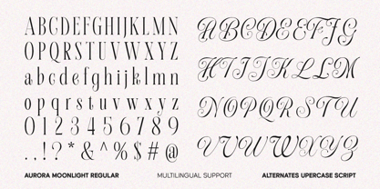 Aurora Moonlight Font Poster 7
