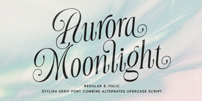 Aurora Moonlight Font Poster 1