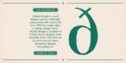 Alkalis Rough Font Poster 2