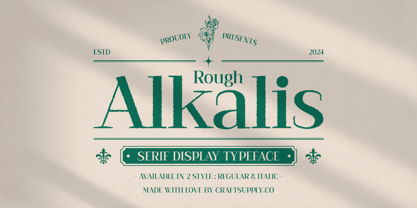 Alkalis Rough Font Poster 1