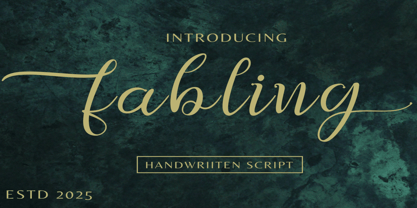 Fabling Font Poster 1