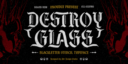 Destroy Glass Font Poster 1