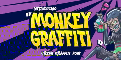 Monkey Graffiti Font Poster 1
