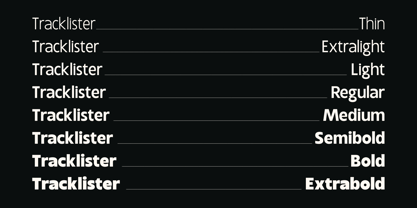 Tracklister Font Poster 2