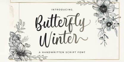 Butterfly Winter Font Poster 1