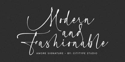 Amore Signature Font Poster 2