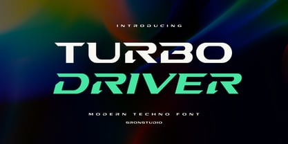 Turbo Driver Font Poster 1