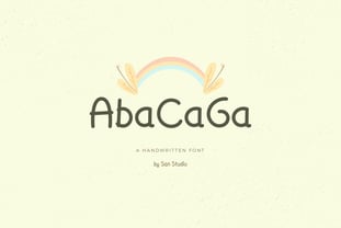 AbaCaGa Font Poster 1