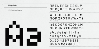 Pixo Type Font Poster 9