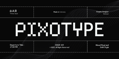 Pixo Type Font Poster 1