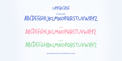 Becomes Notes Font Poster 3