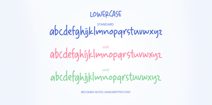 Becomes Notes Font Poster 4