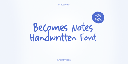 Becomes Notes Font Poster 1