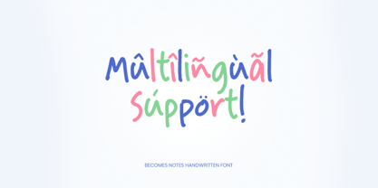 Becomes Notes Font Poster 7