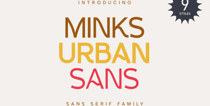 Minks Urban Font Poster 1