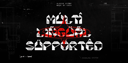 Alacus Stamp Font Poster 5