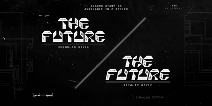 Alacus Stamp Font Poster 2