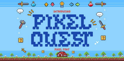 Pixel Quest Font Poster 1