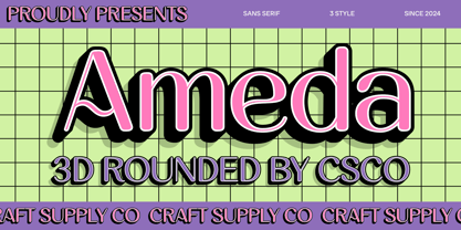 Ameda Rounded Font Poster 7