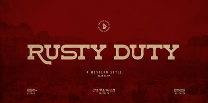Rusty Duty Font Poster 1