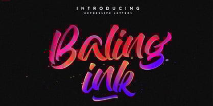 Baling Ink Font Poster 1