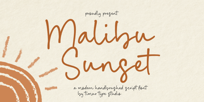 Malibu Sunset Font Poster 1