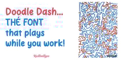 Doodle Dash Font Poster 8
