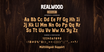 Realwood Font Poster 13