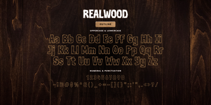 Realwood Font Poster 15