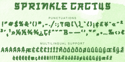Sprinkle Cactus Font Poster 6