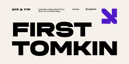 First Tomkin Font Poster 1