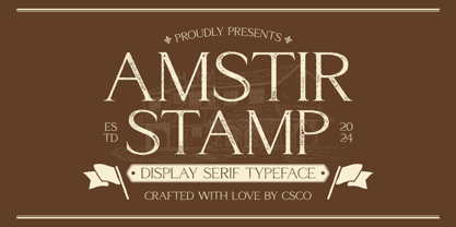 Amstir Stamp Font Poster 1