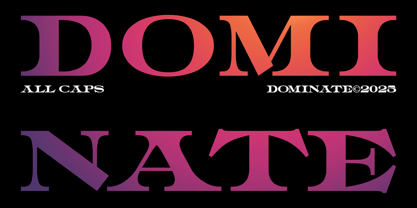 Dominate Font Poster 1