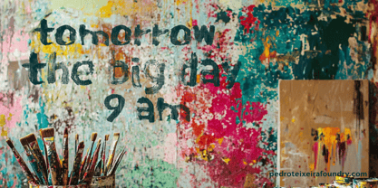 Wall Brush PTx Font Poster 3