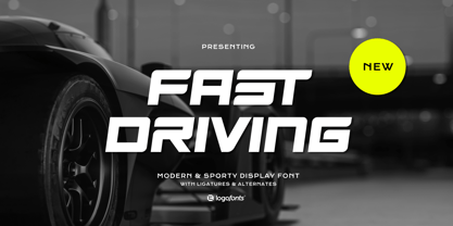 Fast Driving Font Poster 1