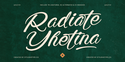 Radiate Yethina Font Poster 1