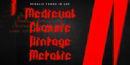 Regalie Fangs Font Poster 3