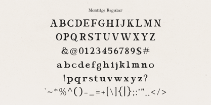 Montilge Font Poster 10
