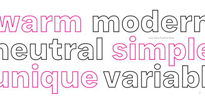 JUST Sans Outline Font Poster 6