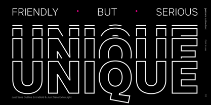 JUST Sans Outline Font Poster 2