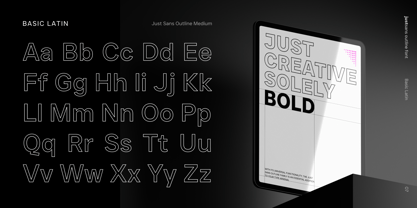 JUST Sans Outline Font Poster 7