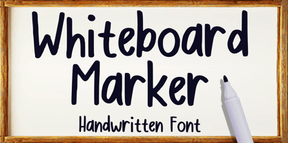 Whiteboard Marker Font Poster 1